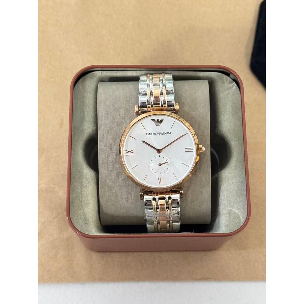 Emporio Armani Gianni Medium AR1677 Men's Watch With Silver Dial